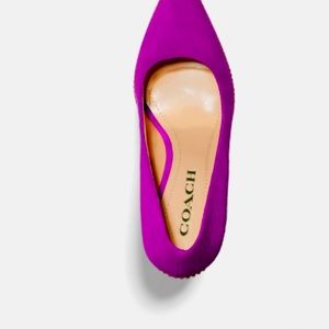 Coach Waverly suede pump